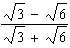 How can you write the expression with rationalized denominator?