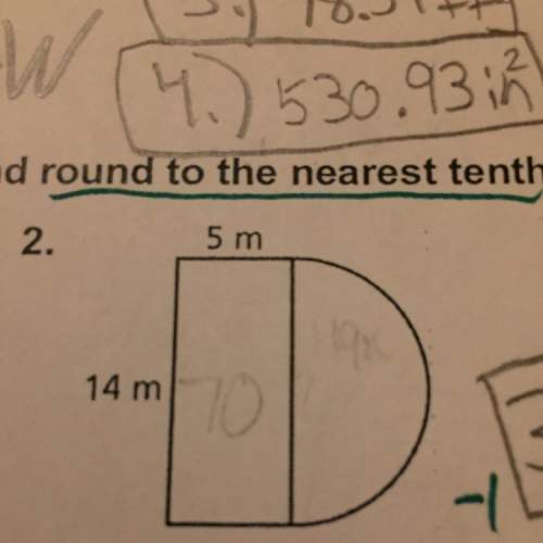 Find the area of the figure. use the pi key and round to the nearest tenth. show your work and don’