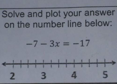 Solve and plot the answer on the number line.