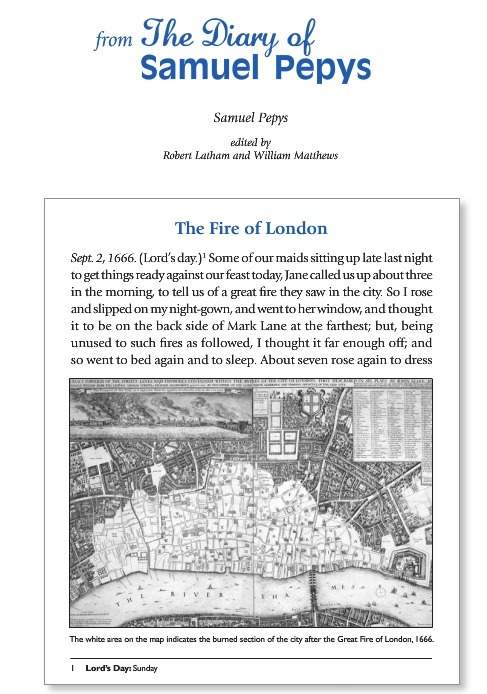 We started the unit by reading an excerpt from samuel pepys’ diary about the great fire of london. i