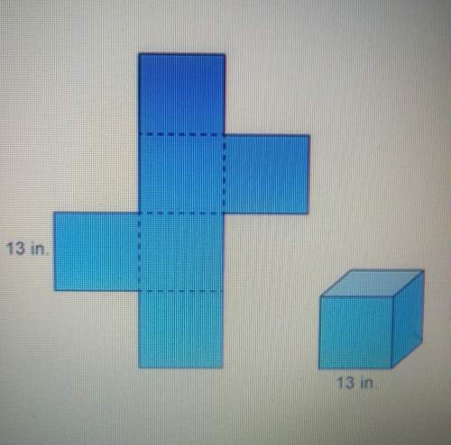 This is a picture of a cube and the net for the cube. what is the surface area of the cube? 78in 16