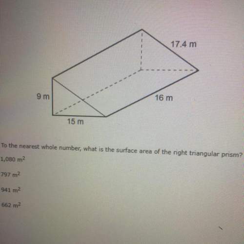 Will give brainliest. to the nearest whole number, what is the surface area of the right