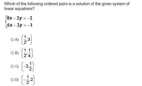 Which of the following ordered pairs is a solution of the given systems of linear equations? ( ques