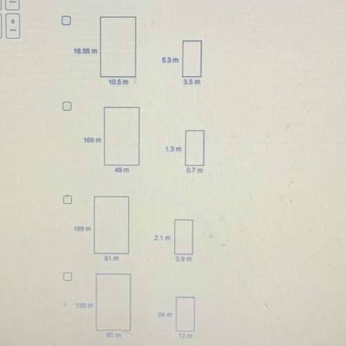 Which pairs of rectangles are similar polygons?  select each correct answer.