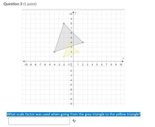 What scale factor was used when going from the grey triangle to the yellow triangle?