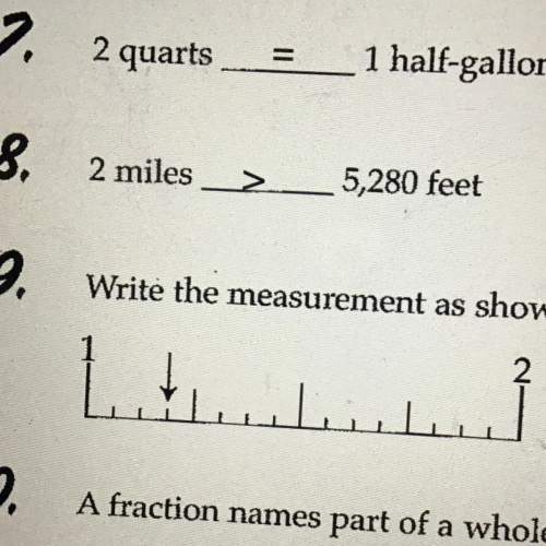 #9. write the measurement as shown below