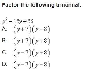 Factor the following trinomial.
