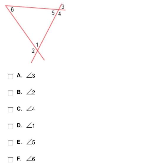Which of the following are exterior angles? check all that apply.