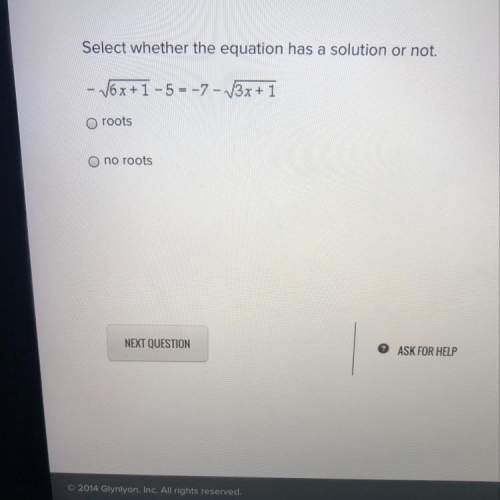 Select whether the equation has a solution or not.