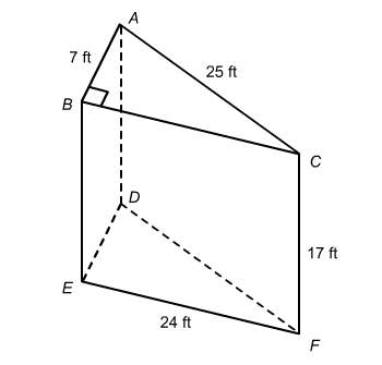 What is the area of the two-dimensional cross section that is parallel to face abc ?