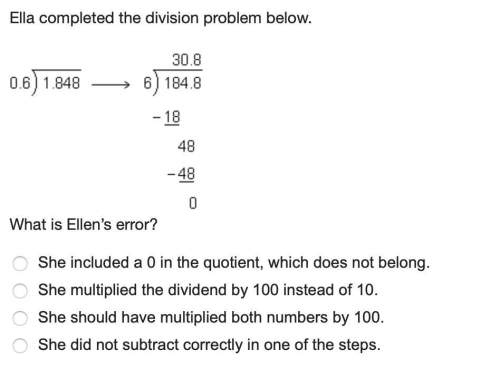 Ella completed the division problem below.