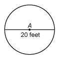 What is the exact circumference of the circle? circumference = diameter x pi c = dπ
