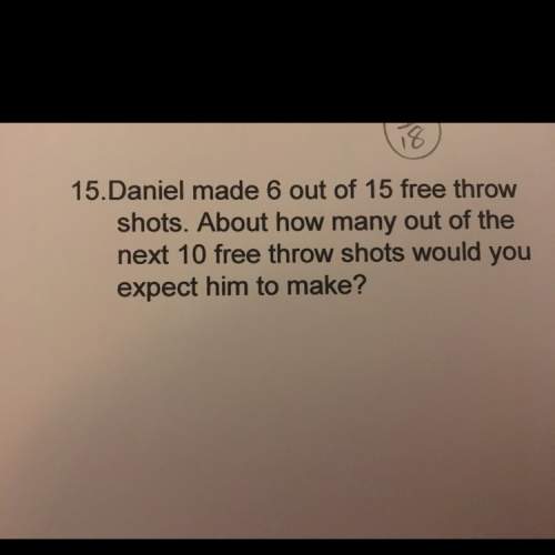 Daniel made 6 out of 15 free throw shots. about how many out of the next 10 free throw shots would y