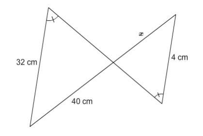 what is the value of x?  enter your answer in the box. x =