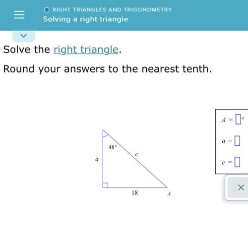 Solving a right triangle ‼️ can someone me find a,a and c❓ (round to the nearest tenth)
