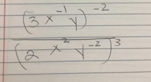 Simplify the question with positive exponents
