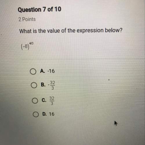 What is the value of the expression below? (-8)^4/3