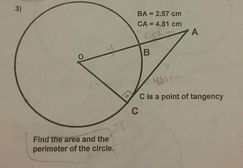 How do i find the area and perimeter of this circle with the given information?