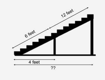 Will give a flight of stairs is supported by two columns as shown. what is the distance from the ba