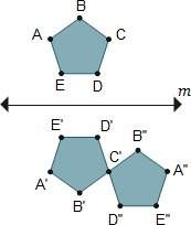 Which rule describes the composition of transformations that maps figure abcde to figure a"b"c'd"e"?