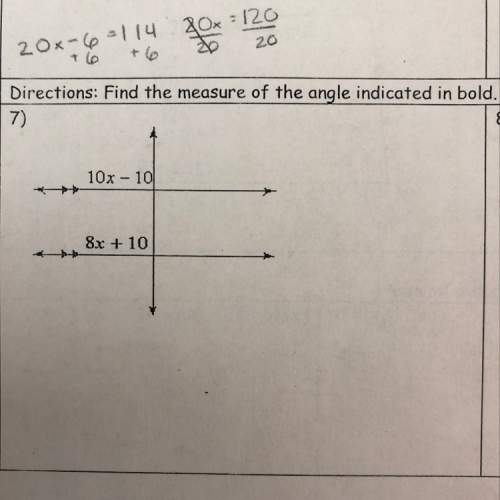 Find the measure of the angle indicated in bold (8x+10)