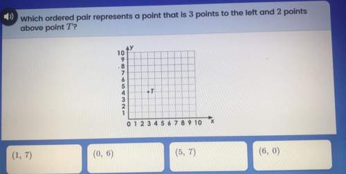 Not a ! 25 ! which ordered pair represents a point that is 3 points to the left and 2 points obove