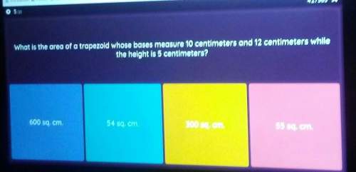 What is the area of a trapeezoid whose bases measure 10 cm and 12 cm while the height is 5 cm