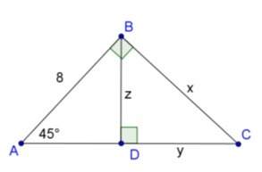 Consider the right triangle abc given below: the altitude divides triangle abc into two smaller rig