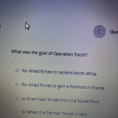 What was the goal of operation torch