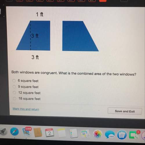 Both windows are congruent. what is the combined area of the two windows?
