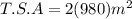 T.S.A=2(980)m^2
