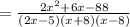 =  \frac{2 {x}^{2}  +  6x - 88}{(2 x  - 5)(x + 8)(x  - 8)}