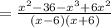 =  \frac{{x}^{2} - 36 -  {x}^{3} + 6 {x}^{2} }{(x - 6)(x + 6)}