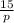 \frac{15}{p}