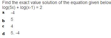Find solution to logarithm. 