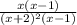 \frac{x(x-1)}{(x+2)^2(x-1)}