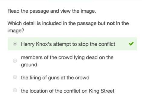 Which detail is included in the passage but not in the image?  members of the crowd lying dead on th