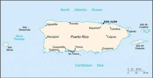 puerto rico is touched by both the atlantic ocean and the caribbean sea. true false