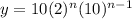 y=10(2)^n(10)^{n-1}