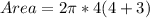 Area= 2\pi *4(4+3)