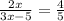 \frac{2x}{3x-5}=\frac{4}{5}