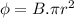 \phi = B.\pi r^2