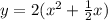y=2(x^2+\frac{1}{2}x)