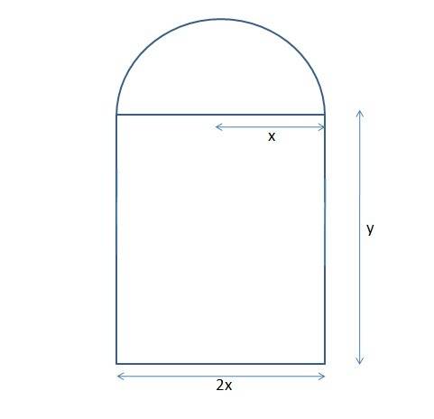 Anorman window has the shape of a rectangle surmounted by a semicircle. (thus the diameter of the se