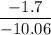 \dfrac{-1.7}{-10.06}