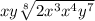 xy\sqrt[8]{2x^{3}x^4y^7}