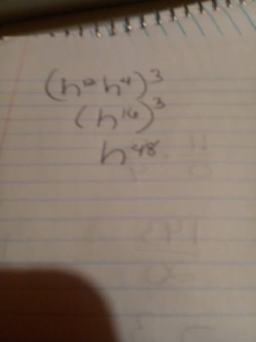 Ugh this is bothering me  simplify completely (h12h4)3