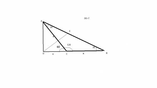In the isosceles △abc m∠acb=120° and ad is an altitude to leg bc . what is the distance from d to ba