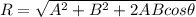 R=\sqrt{A^{2}+B^{2}+2ABcos\theta }