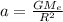 a = \frac{GM_e}{R^2}